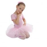 Kit Ballet Infantil com saia de tule e collant de manga