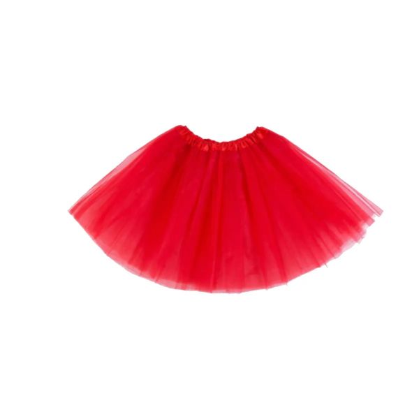 Saia de Tule tutu vermelho com 5 camadas